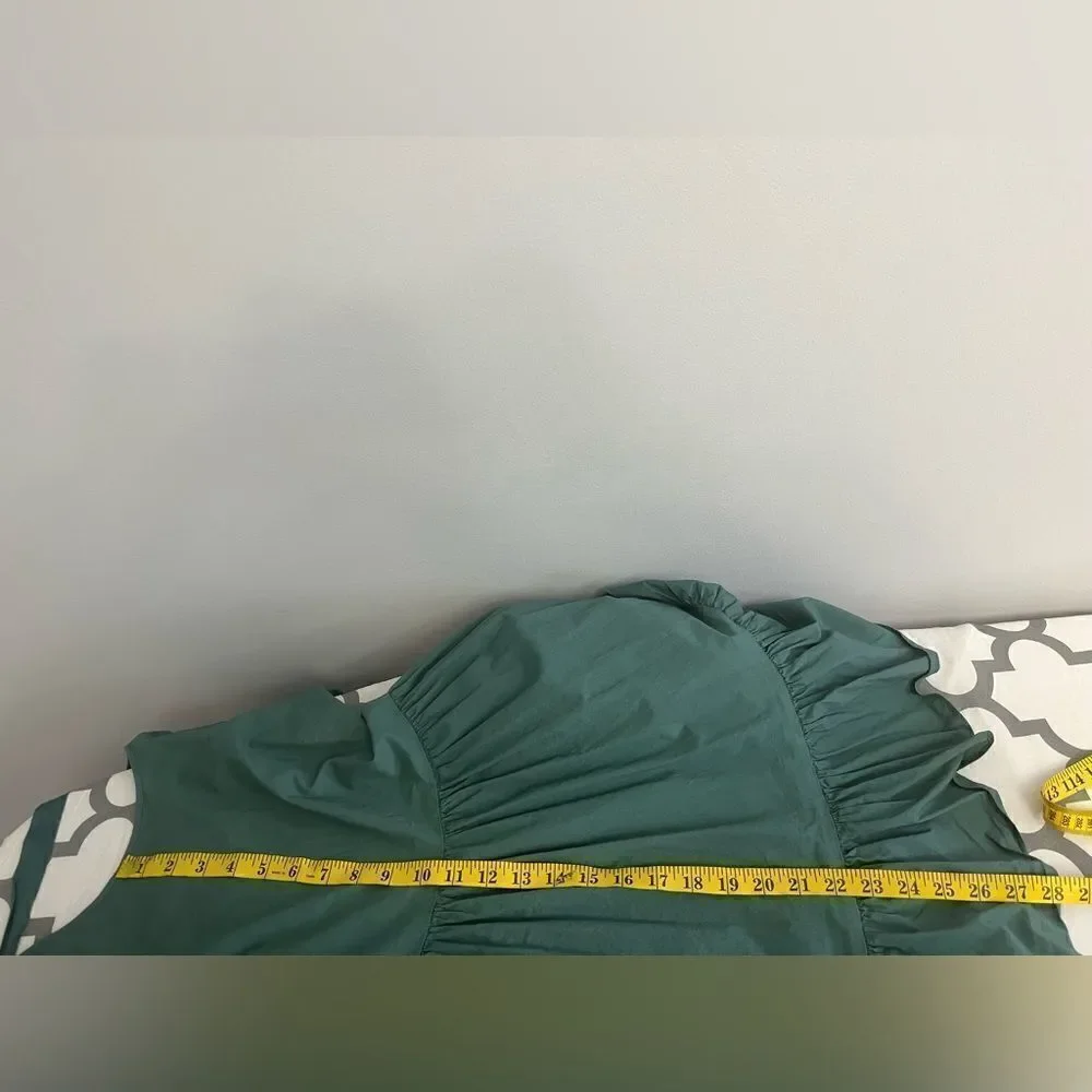 Peter Som Collective Green Puff Sleeve Dress Size 0